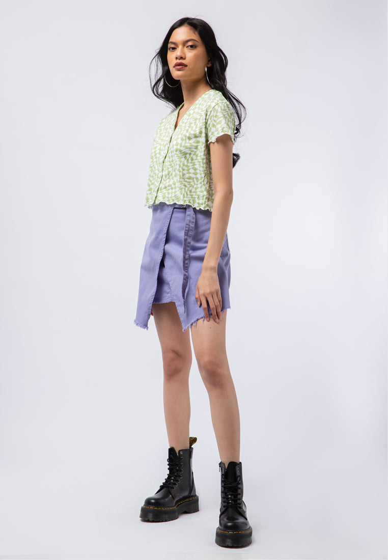 Button Up Printed T-shirt