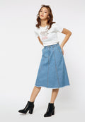 Rib Crop Printed T-shirt