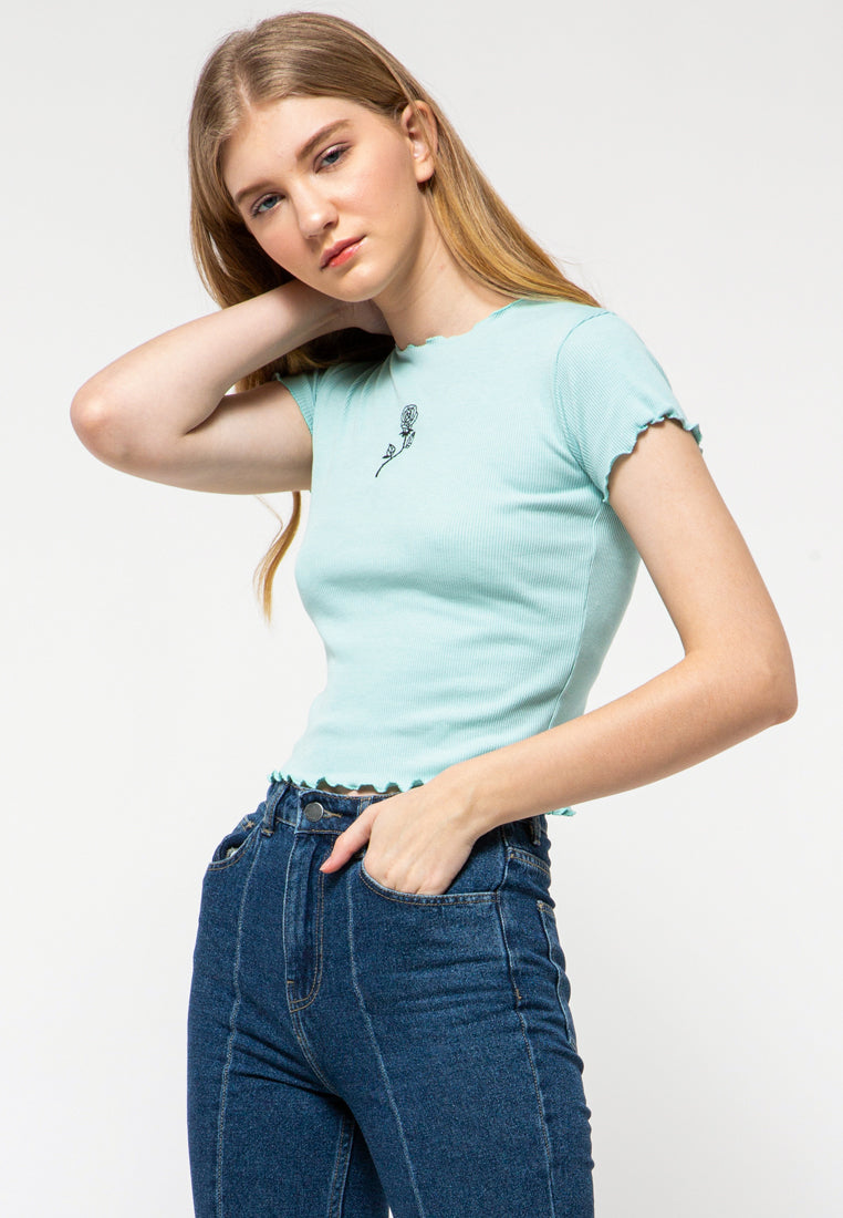 Rib Crop T-Shirt