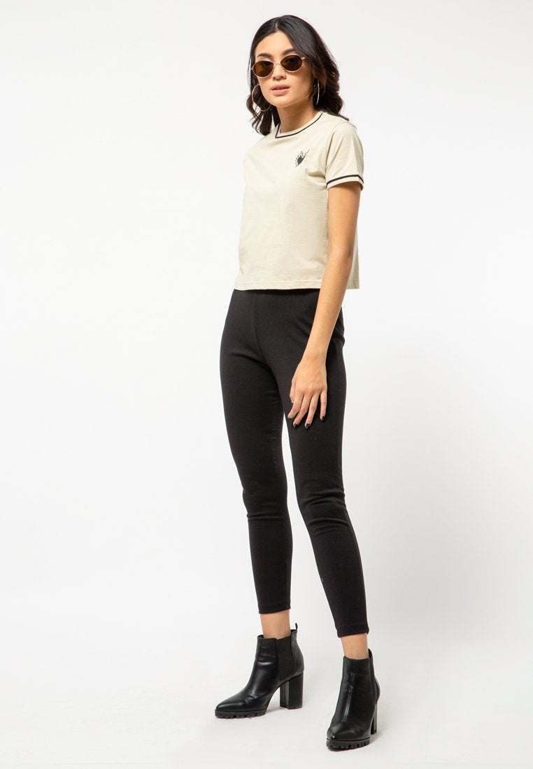 Khaki T-Shirt with Print