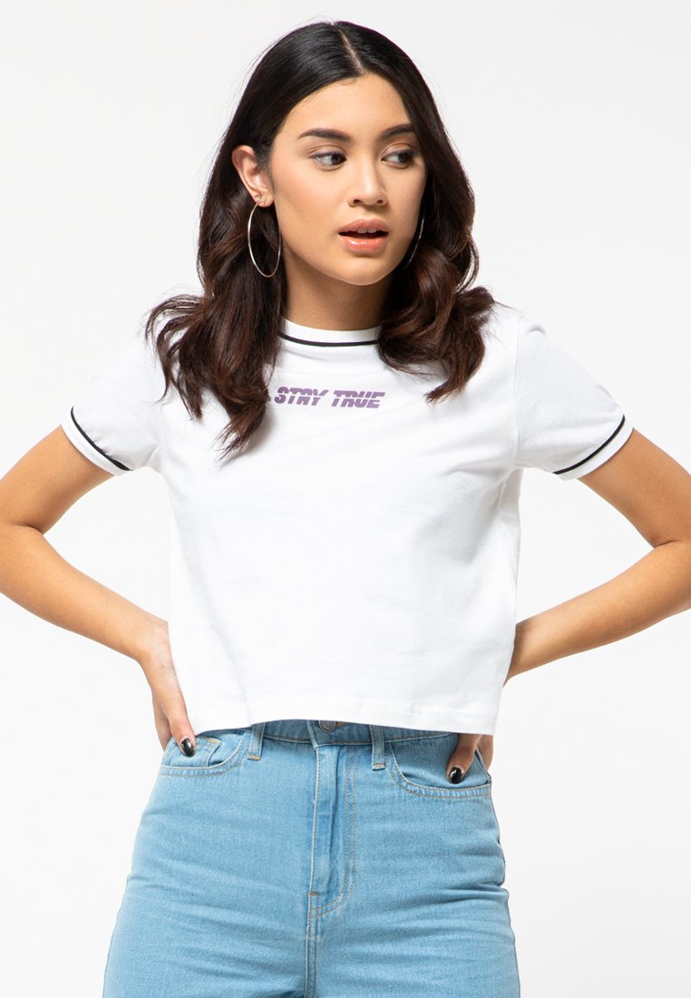 Off White T-Shirt with Print