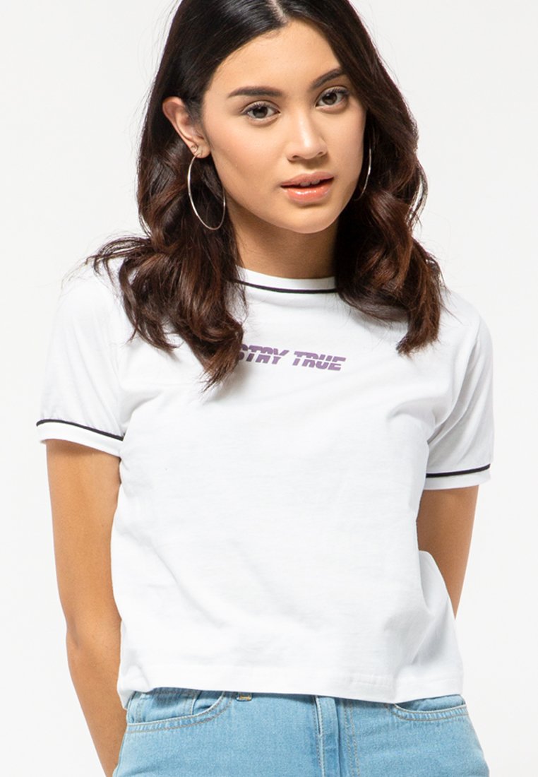 Off White T-Shirt with Print