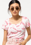 Tie-Die Square Neck T-Shirt
