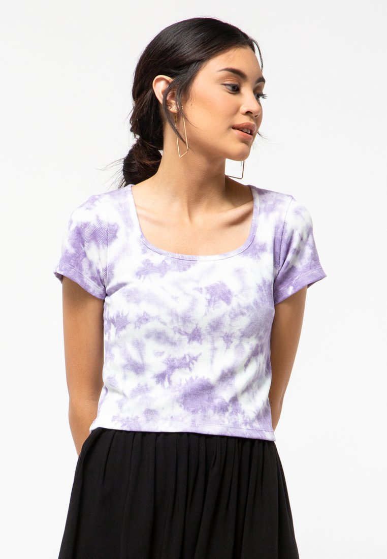 Tie-Die Square Neck T-Shirt