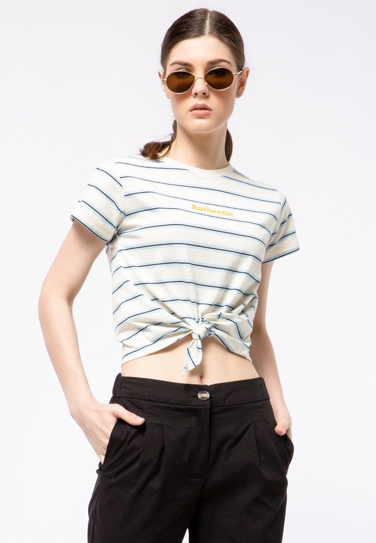 Stripe Tie Hem Top