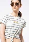 Stripe Tie Hem Top