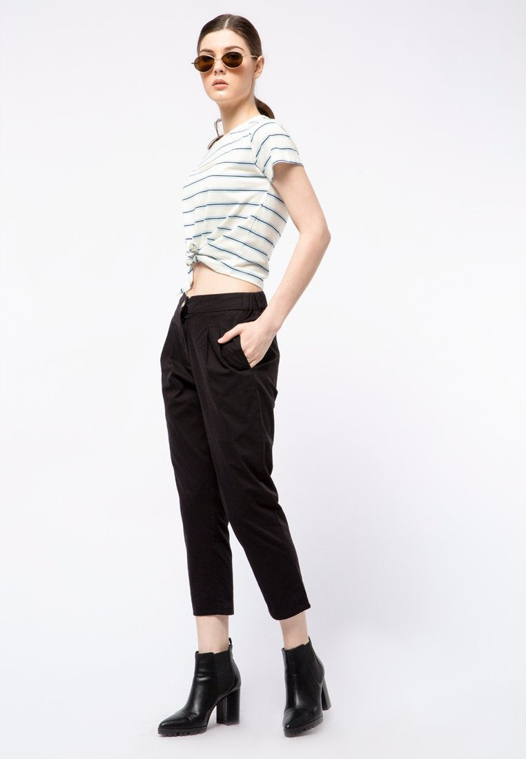 Stripe Tie Hem Top