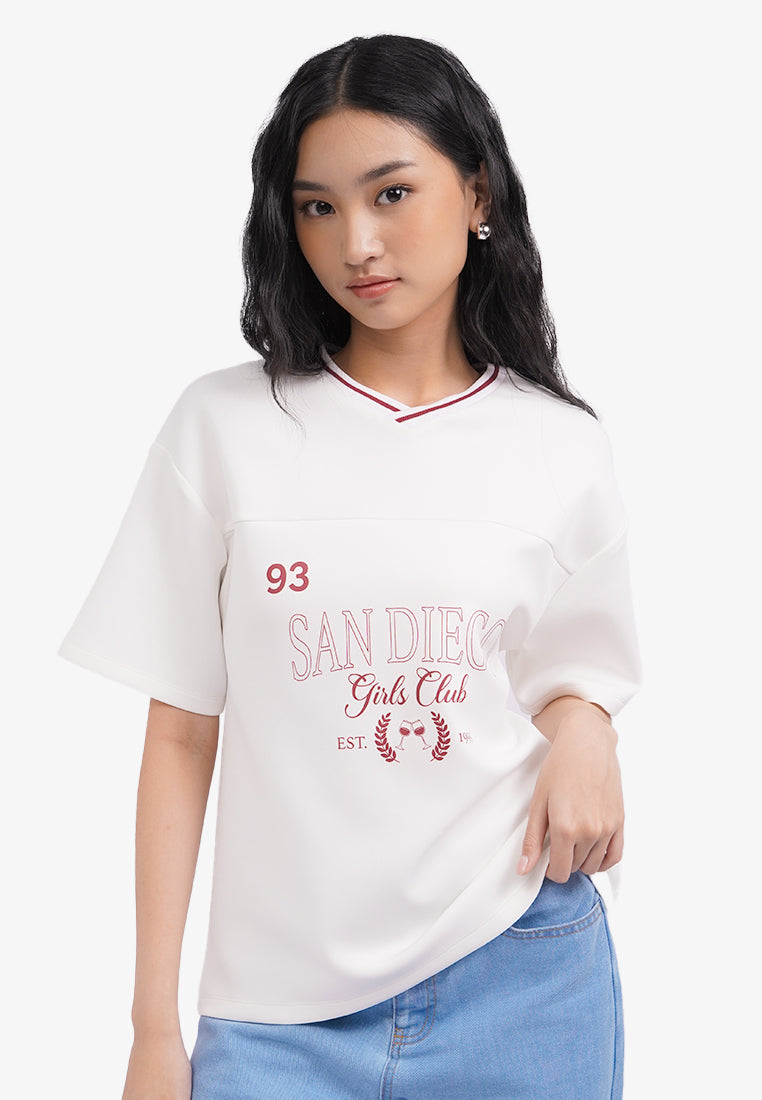 Oversized V-Neck T-Shirt