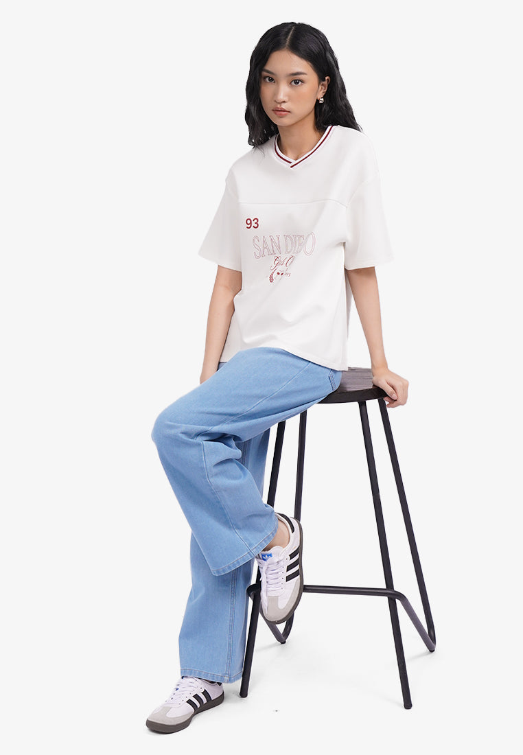 Oversized V-Neck T-Shirt