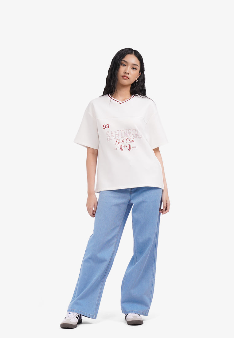 Oversized V-Neck T-Shirt