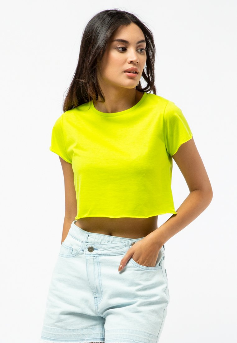 Short Sleeve Crop Basic T-shirt