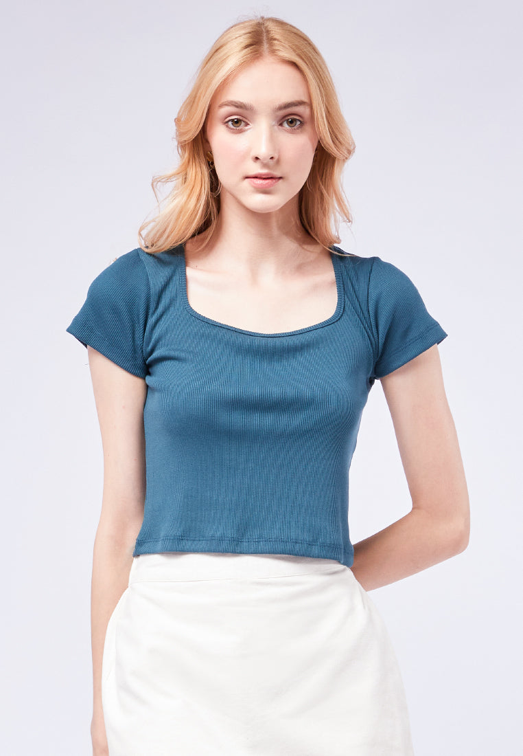 Square Neck Rib Top