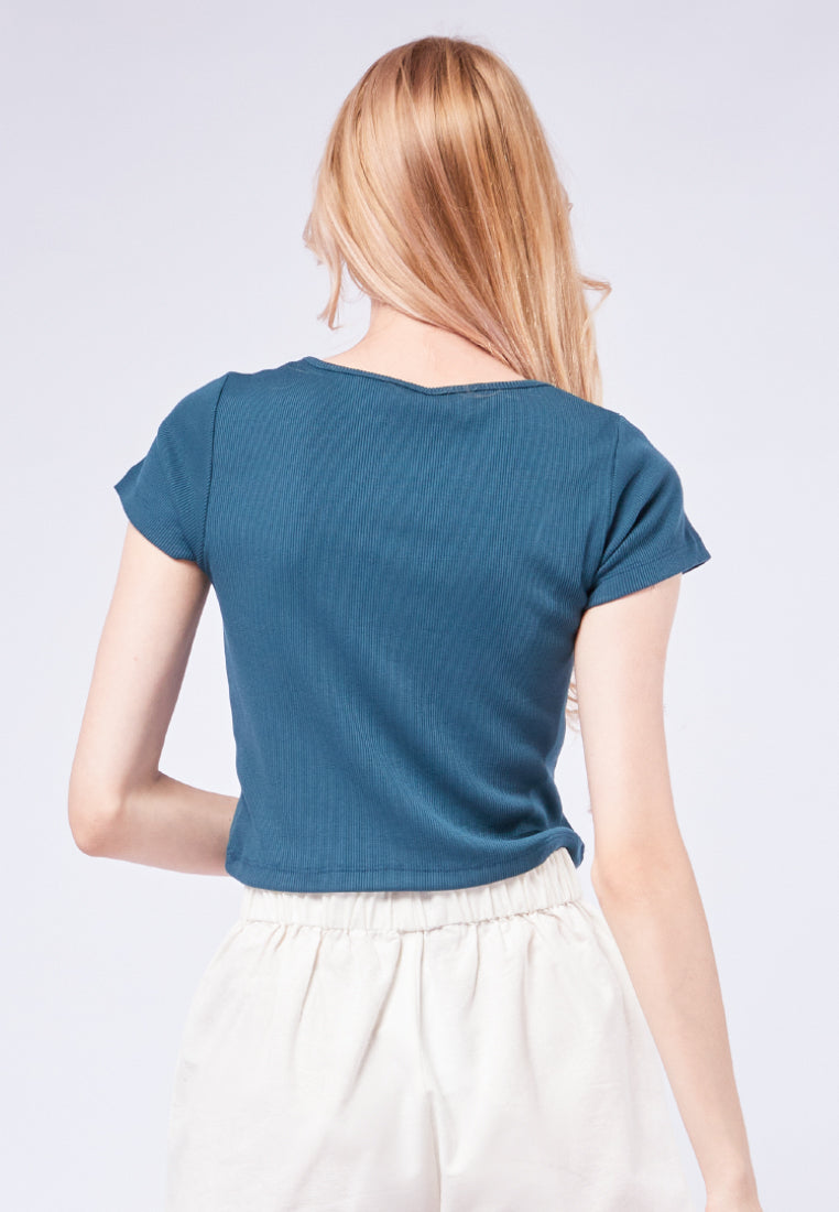 Square Neck Rib Top