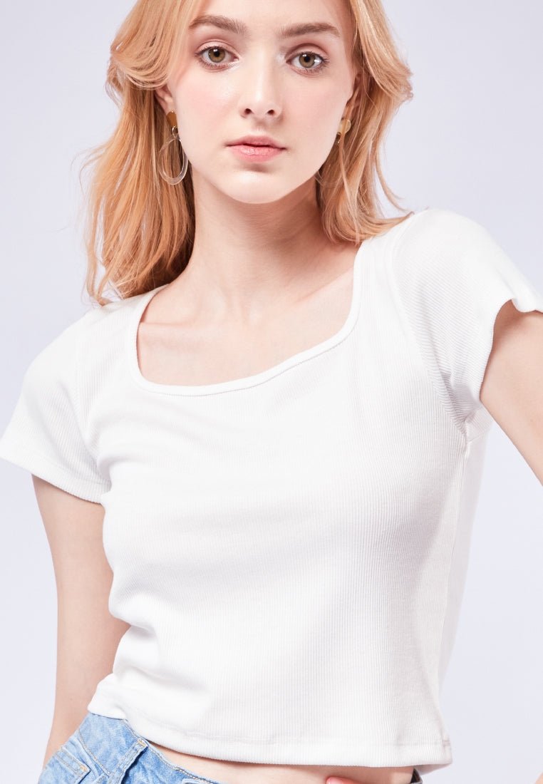 Square Neck Rib Top