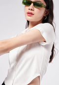 Short Sleeve Top with Round Hem