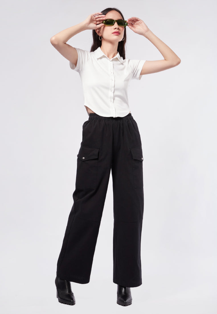 Short Sleeve Top with Round Hem