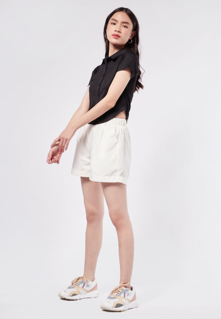 Short Sleeve Top with Round Hem