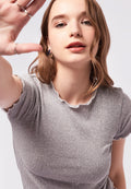 Lettuce Hem Short Sleeve Top