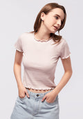 Lettuce Hem Short Sleeve Top