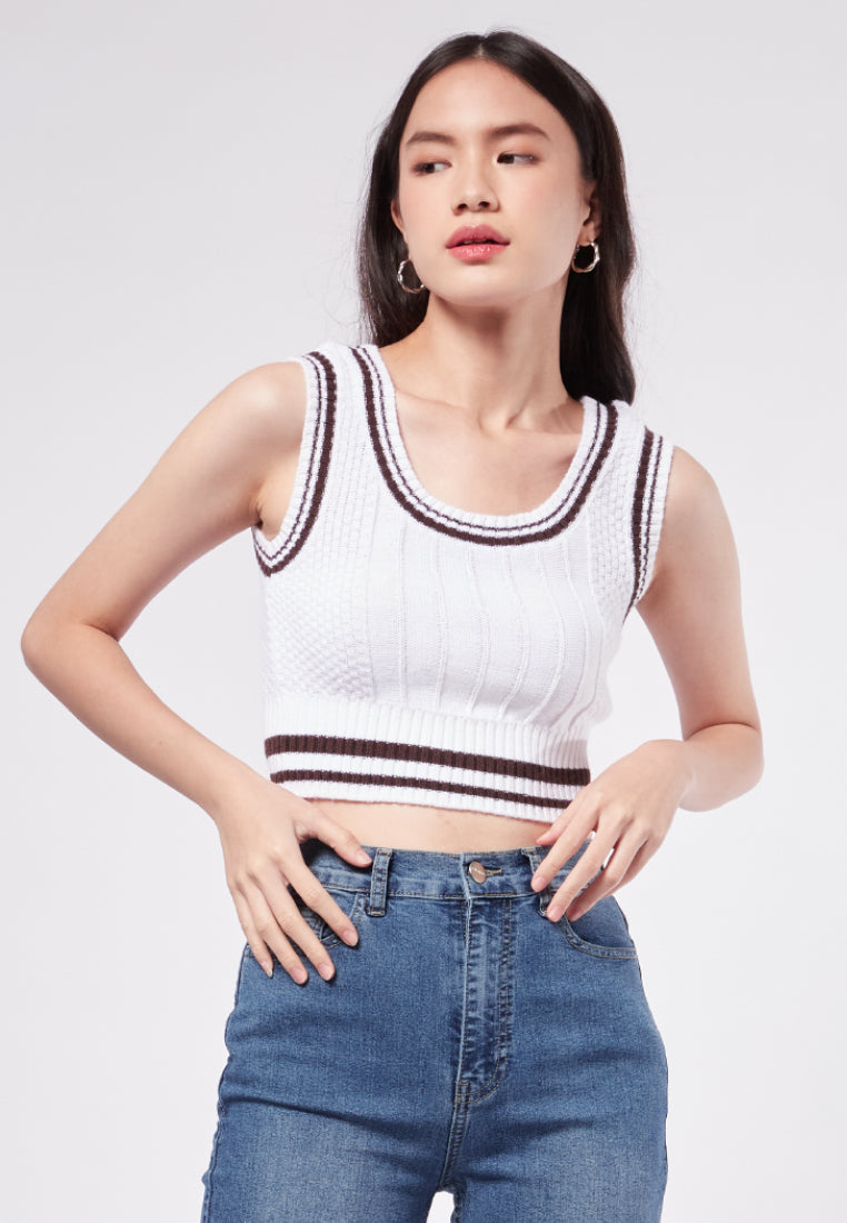 Stripe Knitted Tank Top