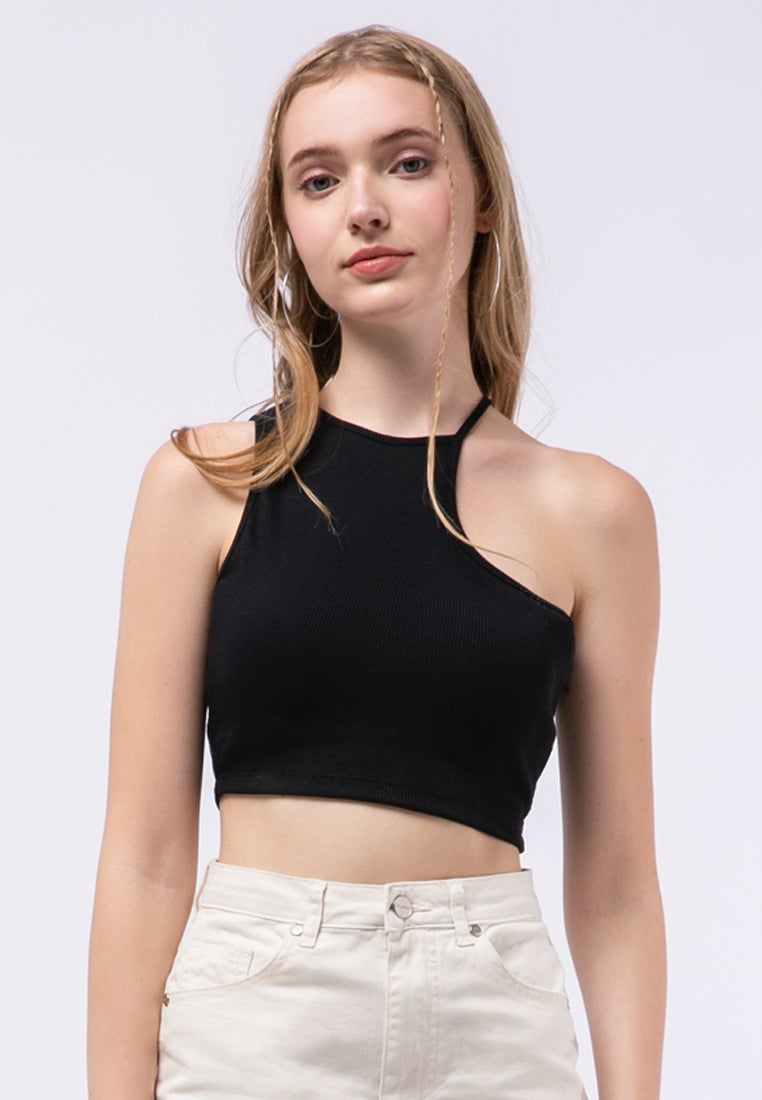 One Shoulder Halter Top