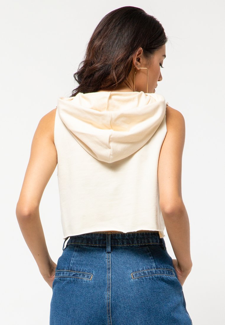Embroidary Hoodie Crop Top