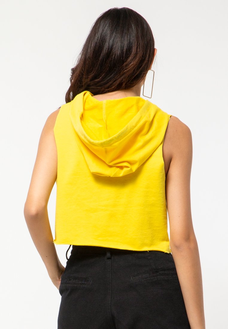 Embroidary Hoodie Crop Top