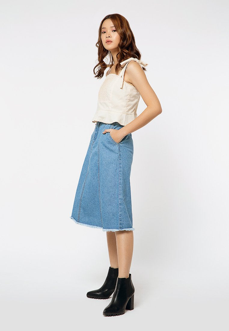 Tied Sleeves Peplum  Crop top