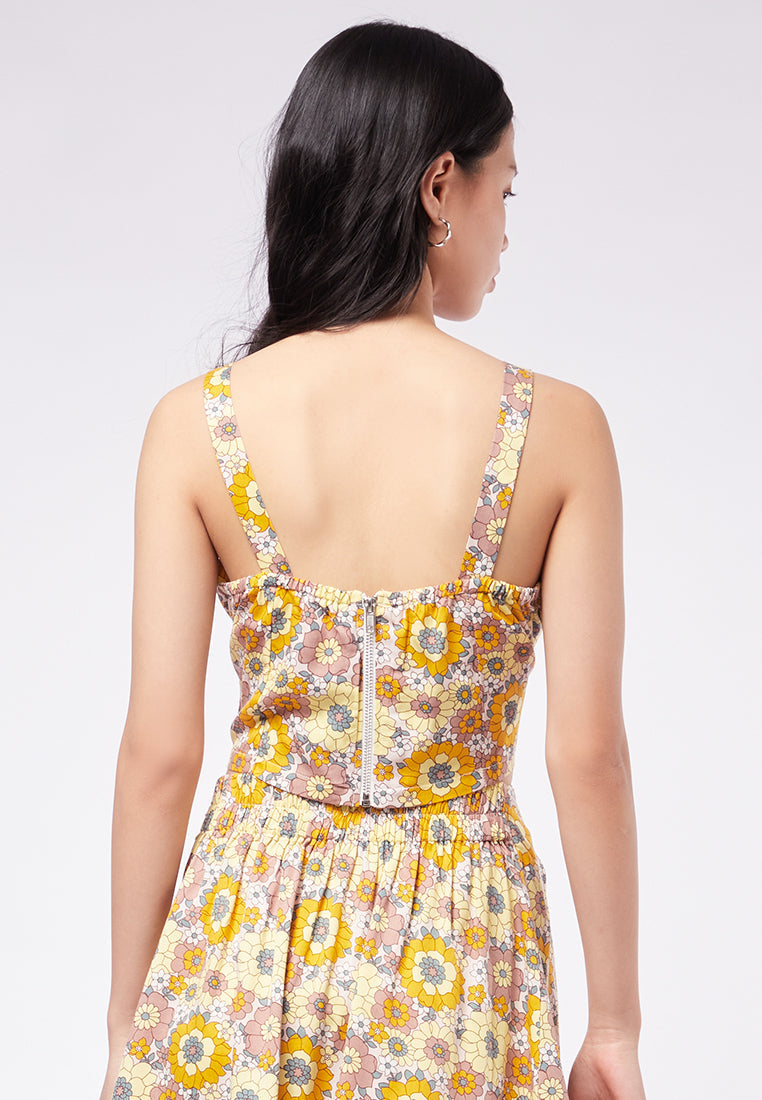 Knot Front Printed Cami Top