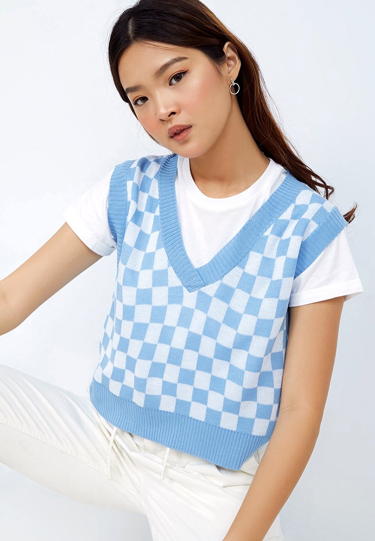 Check Printed Waistcoat