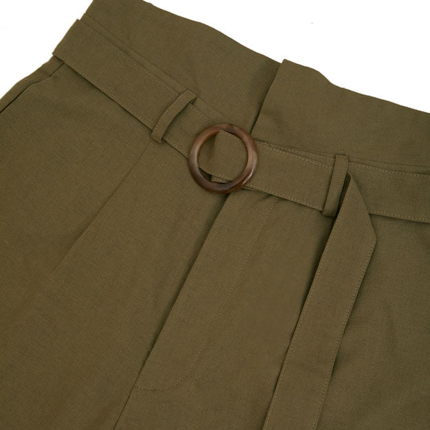 Ikigai Assymetrical Straight Pants Sage Green