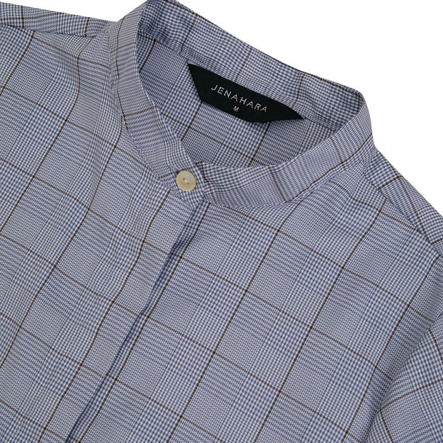 Ikigai Buttoned Sleeve Shirt Blue
