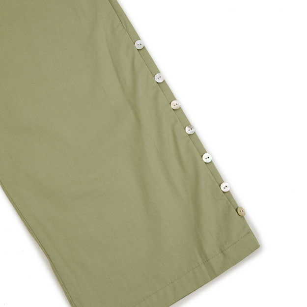 Ikigai Buttonned Slit Pants Sage Green