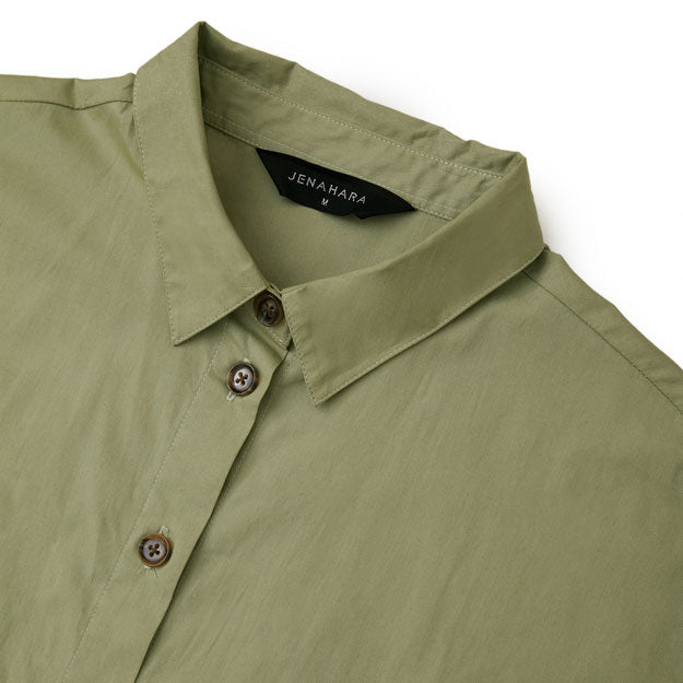Ikigai Oversized Shirt Dress Sage Green