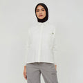 Ikigai Contrast Stitching Shirt White