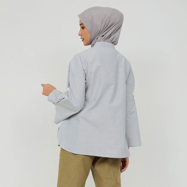 Ikigai Buttoned Sleeve Shirt Grey