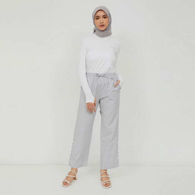 Ikigai Buttonned Slit Pants Grey