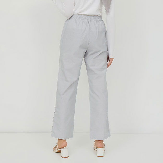 Ikigai Buttonned Slit Pants Grey