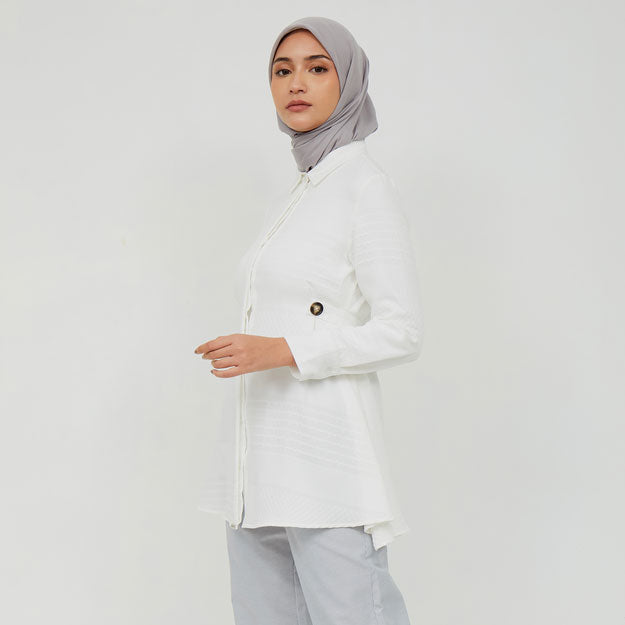 Ikigai Belt-Buttoned Tunic Off White