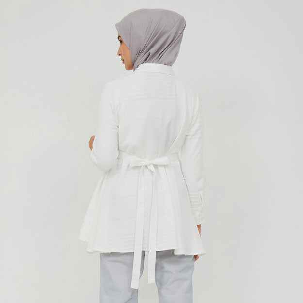 Ikigai Belt-Buttoned Tunic Off White