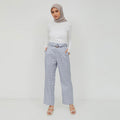 Ikigai Assymetrical Straight Pants Blue