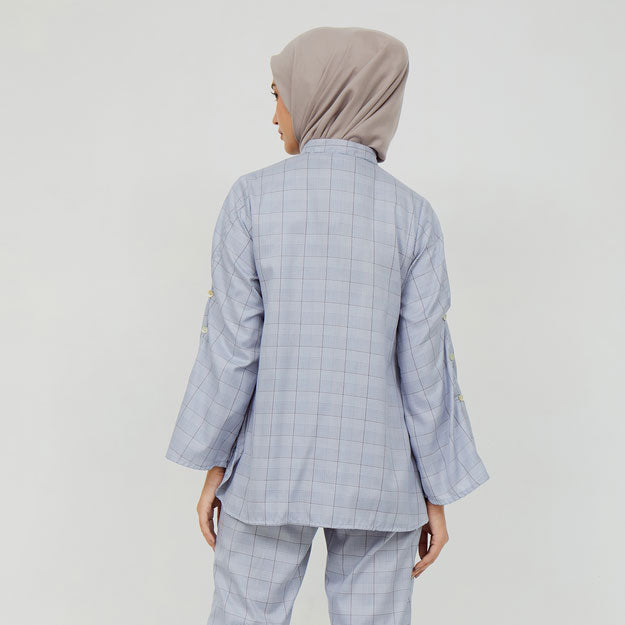 Ikigai Buttoned Sleeve Shirt Blue