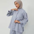 Ikigai Buttoned Sleeve Shirt Blue
