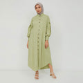 Ikigai Oversized Shirt Dress Sage Green