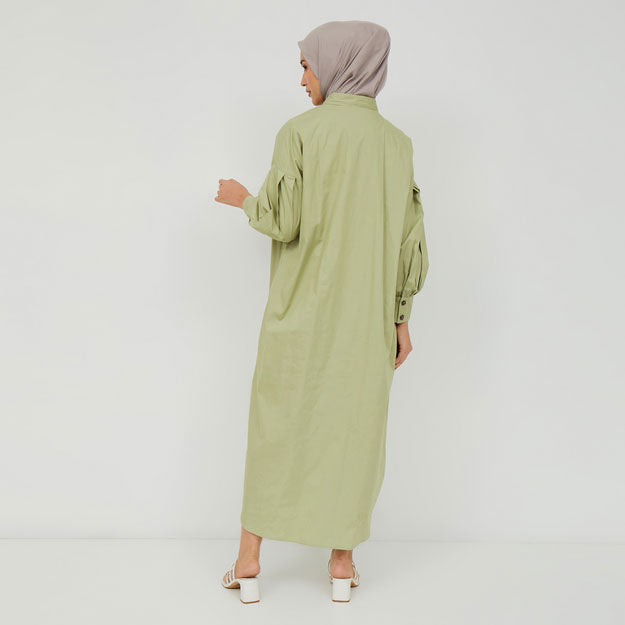 Ikigai Oversized Shirt Dress Sage Green
