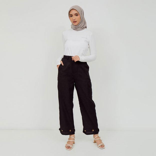 Ikigai Two-Way Wide Leg Pants Black