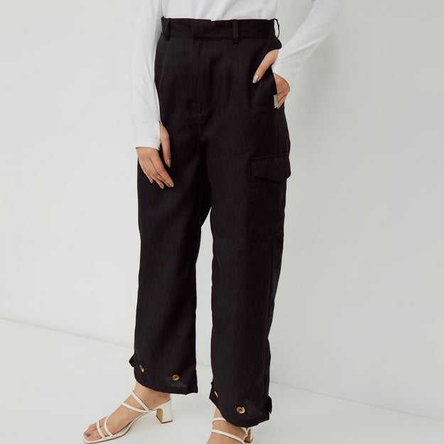 Ikigai Two-Way Wide Leg Pants Black