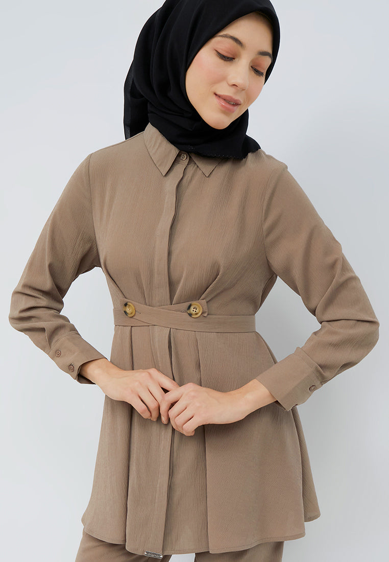 Belt Buttoned Tunic