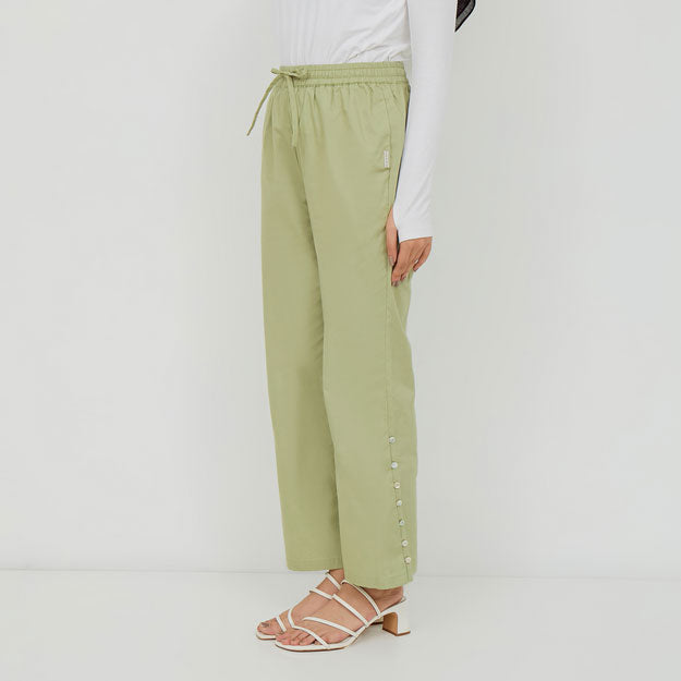 Ikigai Buttonned Slit Pants Sage Green