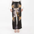 Saudade Printed Straight Pants Navy-Mustard